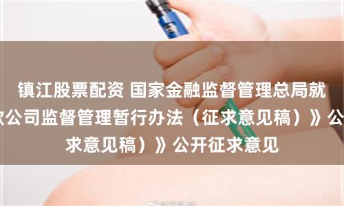 镇江股票配资 国家金融监督管理总局就 《小额贷款公司监督管理暂行办法（征求意见稿）》公开征求意见